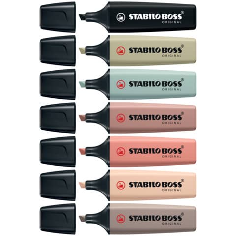 Evidenziatori Stabilo Boss Nature Colors colore verde oliva - conf. 10 pezzi - 70/137